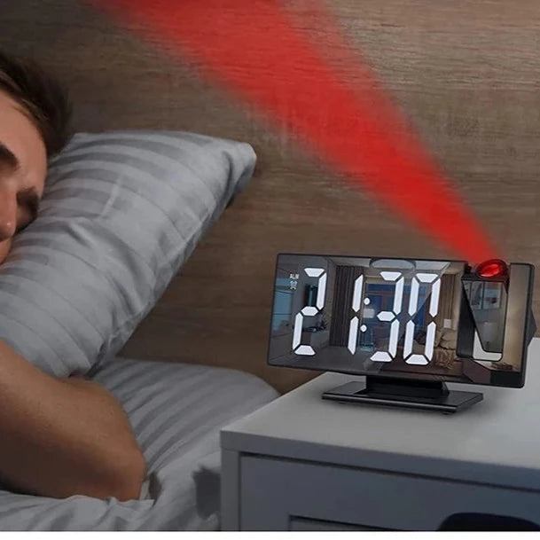 Projectable Alarm Clock Mirror with Digital Alarm