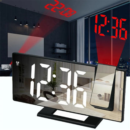 Projectable Alarm Clock Mirror with Digital Alarm