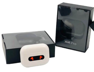 A98 Pro – Wireless Bluetooth Earbuds with Charging Case and Wireless Charging Support