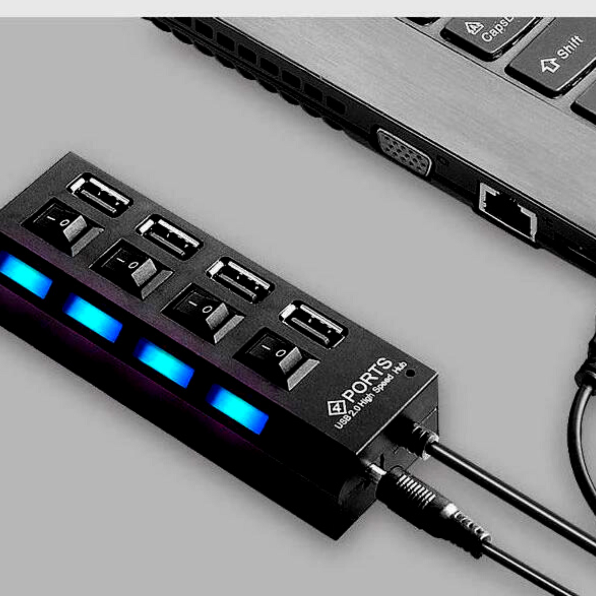 Répartiteur USB 3.0 x4 haute vitesse avec interrupteur – MAGO Plus