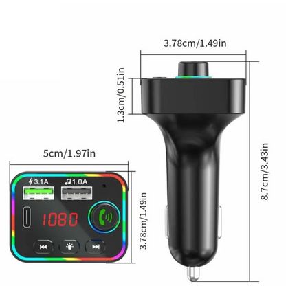 Transmetteur FM Bluetooth pour voiture